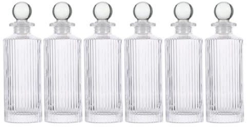 TOYANDONA Frasco difusor de Vidrio 150 ml 12 Piezas con tapón de Bola, Frasco difusor de aceites Esenciales y Perfume para aromaterapia y Uso doméstico