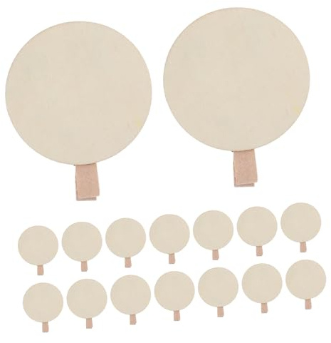 VALICLUD 50pièces Lot de Pinces Rondes Bois Mini Pinces pour Scrapbooking Loisirs Créatifs Panneaux Photo Étiquettes Cadeaux Accroches Décoratives