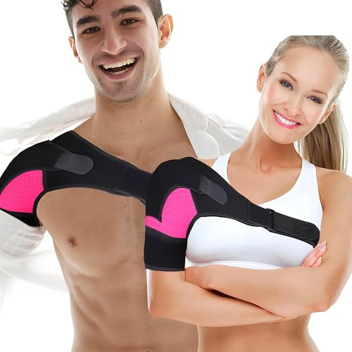 Winyoher Verstellbar Schulterbandage aus Atmungsaktivem Neopren für Stabilität und Entlastung für Herren und Frauen, Schulterstütze Sanfte