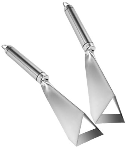 CHILDWEET Coltello per Intaglio Frutta e Verdura in Acciaio Inossidabile 2 Pezzi Finitura a Specchio e Custodia Pratica per Cucina e Ristorante