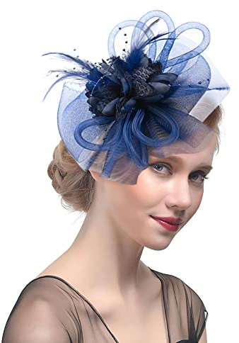 Fjäder nät hatt kvinnor bröllop hårklämma damer blomma bröllop fascinator brud huvudbonad corsage hårband brosch flicka vintage handgjord hårnål med pärlor för boll bankett cocktail fest festival keps