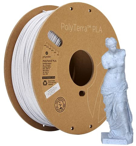 Polymaker PolyTerra PLA Marble Weiß - 1.75mm - 1kg