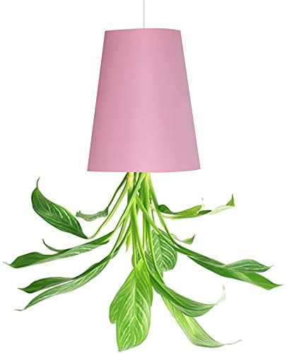 WLICWEI Upside-Down Planter Hanging Flower Pot,Self Watering Planter,Indoor Outdoor Orchid Plant Pots,Plastic Hanging Planter for Balcony Garden Home Decor-Pink 9.5x13cm(4x5inch)