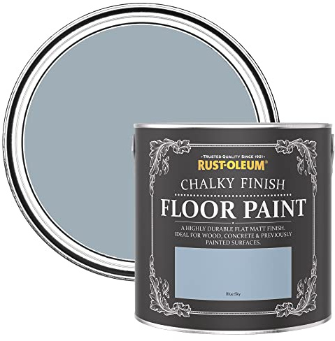 Rust-Oleum Blue Scratch-Proof Floor Paint in Matt Finish - Blue Sky 2.5L