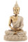 Buda Meditando, Figurita Decorativa de Buda Tailandés, Estatua de Buda Sentado, Figurita Tallada, Artesanía para Decoración de Arte de Jardín Doméstico(Un Oro)