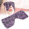 Brrnoo Jade Augenmaske, Jade Steine Gesichts Schlafaugenmaske, Augenermüdungs Schönheits Hautpflege Massagewerkzeug, Falten Entfernen, Anti Aging Kühlungs Schlafaugenmaske(Amethyst)