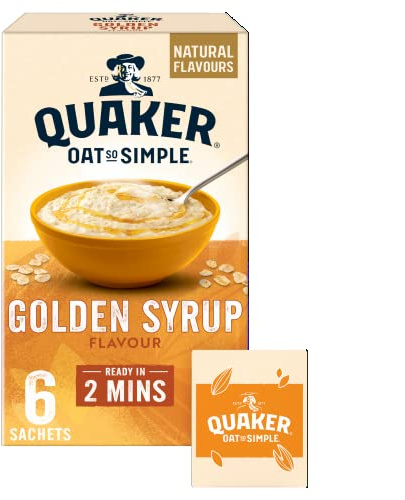 Quaker Oat So Simple Golden Syrup Porridge Sachets 6 x 36g (Case of 8)
