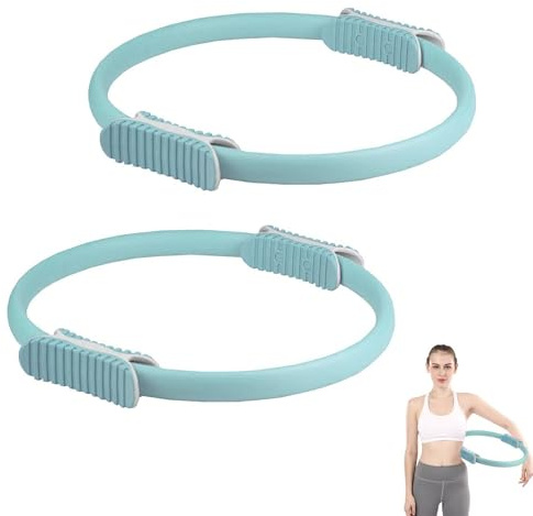 MAGIC SELECT 2X Cerchia di Pilates - Anello per Pilates - Anello per Impugnatura Doppia per Pilates - Cerchio Fitness - per Resistenza, Palestra, rafforzamento da Donna. Diametro 37,5cm