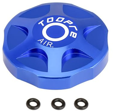 HOUSON Tapa de válvula de horquilla de suspensión de bicicleta, cubierta de cámara de aire de horquilla, piezas de repuesto para bicicleta de montaña, color azul