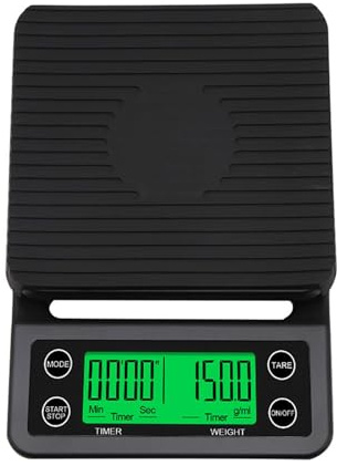 Exakta elektriska kökskala kaffetimer högprecisionsplattform mat som väger 3 kg/0,1 svart abs 3,0 g/5units multifunktionell hushållsmjölk te bar
