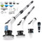 Brosse Electrique Nettoyage Rotative 10 en1,Rechargeable Brosse de Nettoyage éLectrique,2 Vitesses de Rotation et Longueur RéGlable pour La Salle De Bain, La Cuisine, La Voiture, Le Sol