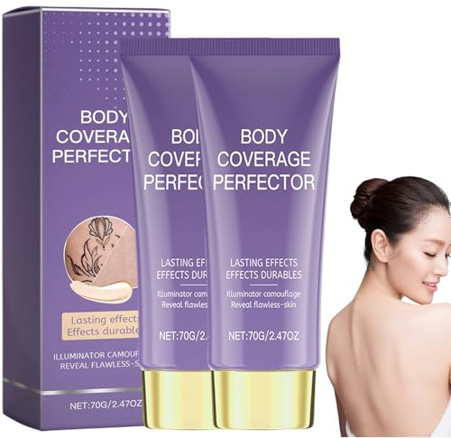 70g Body Coverage Perfector, 2 Stück Körper Make Up Wasserfest, Concealer, Narben Abdecken Abdeckung, Krampfadern Abdecken, Bein Make Up Wasserfest ohne Übertragung, Abdecken Wasserfest Foundation