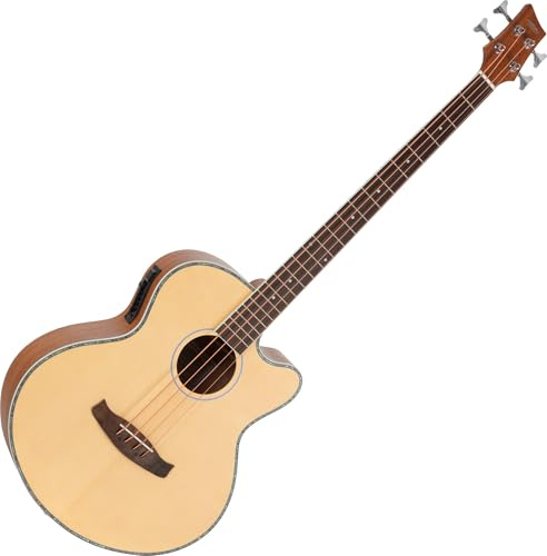 Classic Cantabile ABJ4-50CE-NT Jumbo Akustik Bass Natural, Allgemein | Modell: ABJ4-50CE-NT, Gewicht: 2, 3 kg, Anzahl Saiten: 4, Orientierung: Rechtshänder, Korpus, Korpusform: Jumbo mit Cutaway