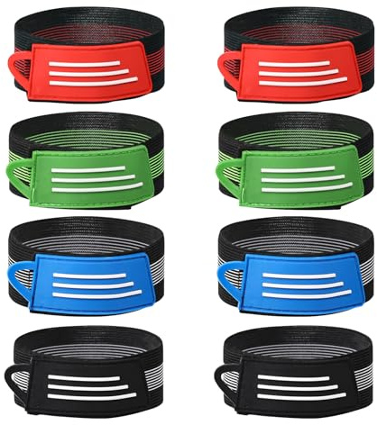 SkyPOOU Lot de 8 sangles élastiques pour pantalon de vélo, cheville, cyclisme, cyclisme, jogging, camping, vélo