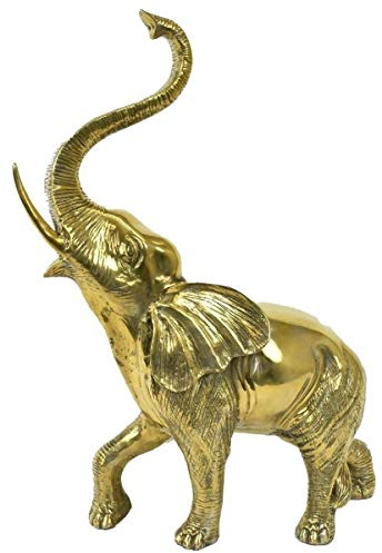 lyxig bronsfigur elefantguld 50 x 25 x H. 70 cm - Bronsskulptur - Dekorationsfigur - Dekorationstillbehör - Lyxkollektion