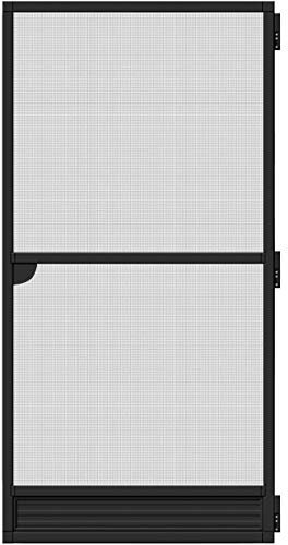 Schellenberg 70061 Fliegengitter Balkontür, Insektenschutz Tür Premium, Aluminium Rahmen, Fiberglas-Gewebe, 100 x 215 cm, Anthrazit