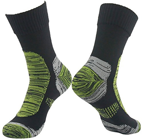RANDY SUN Wasserdichte Damen-Wandersocken, Herren, Outdoor, Skifahren, Laufen, Radfahren, Camping, Jagd, Golf, Kajakfahren, 3-lagige Konstruktion, atmungsaktiv, winddicht lustige Crew-Socken, klein