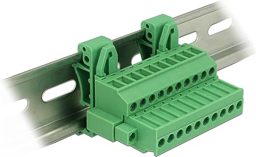 Delock Terminalblock Set für Hutschienen 10 Pin mit Schraubverriegelung