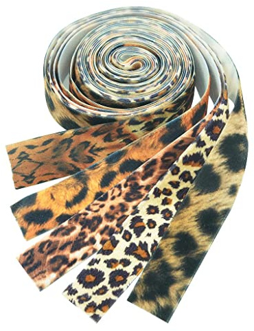 5x Leopardenmuster Samt Band Samtband Gewebeband Schleifenband 2,5 Cm