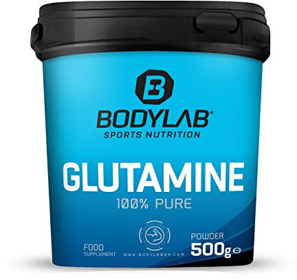 Bodylab24 Glutamin Powder 500g, je Portion 5g 100% reines geschmacksneutrales L-2-Aminoglutarsäure Pulver, Glutamine kann die Regenerationsprozesse unterstützen, ideal für Kraft- und Ausdauersportler