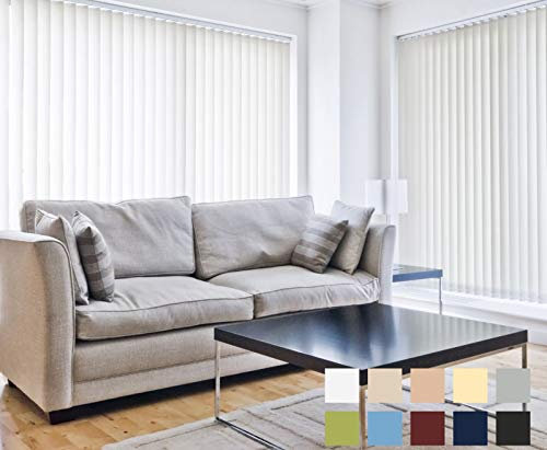 etusimo Lamellenvorhang 120 x 160 cm, Weiß