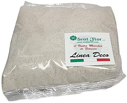 Seat Flor SRL® Sabbia Colorata, Sabbia per Decorazione vasi 0,5 mm Sacchetto da 1kg ca. (25 Colori Disponibili) (Beige)