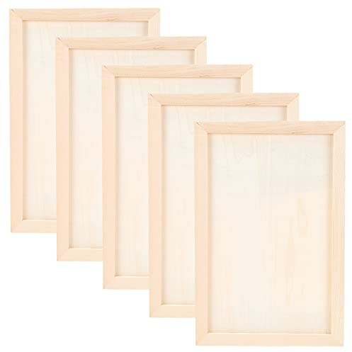 OLYCRAFT 6 STÜCK Hölzerner Bilderrahmen 30x20cm Rechteck Bastelrahmen Set Naturholz DIY Fotorahmen Holz Leinwand Paneele Für Tischdisplay Und Basteln DIY Malprojekte | Naturholz DIY Fotorahmen, Holz Leinwand Paneele, Holz Malgrund Leinwand Rahmen, Für Tischdisplay Und Basteln DIY Malprojekte