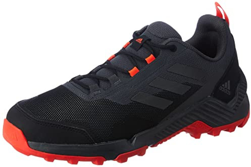 adidas Herren Eastrail 2 Walking Shoe, Core Black/Grey/Solar Red, 43 1/3 EU