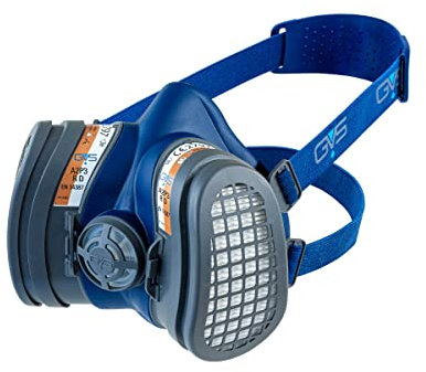 GVS SPR669 Maschera Elipse Low Profile con Filtri A2P3 per Gas e Vapori Organici sino a 5000 ppm e polveri, M/L