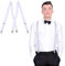 SATINIOR Hosenträger X Form fur Herren mit Clip Verstellbare(Weiß)