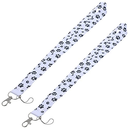 Hemobllo 2stücke Teiliges Cartoon Handy Lanyard Mit Hunde Pfotenmotiv Praktisches Schlüsselband Und Handyhalter Abnehmbarer Clip Modisches Umhängeband Für Smartphone Ausweise Kamera Geschen