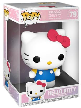 Funko POP! Jumbo: Hello Kitty 50th - Hello Kitty - Samlarobjekt vinylfigur - Officiella varor - Leksaker för barn och vuxna - Anime-fans - modellfigur för samlare och display
