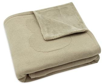 Jollein 517-511-67087 Babydecke Strick mit Fleece - Miffy Olive (75x100 cm)
