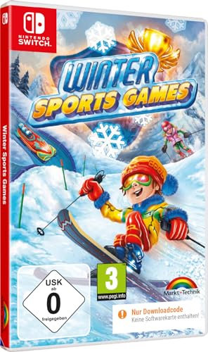 Vintersportspel - Skispringen, Alpin, Bobfahren, Rennrodeln, Curling, Slamom für Switch