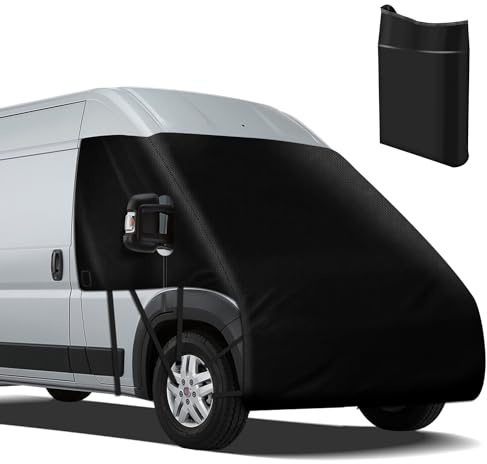 MaxEarn 600D Frontscheibenabdeckung für FIAT Ducato Serie 8 ab 2006 | Sonnenschutz & Frostschutz, Gegen EIS/Wasserdicht/Windschutzscheibe Abdeckung, Autoabdeckung Deckt Gesamte Motorhaube