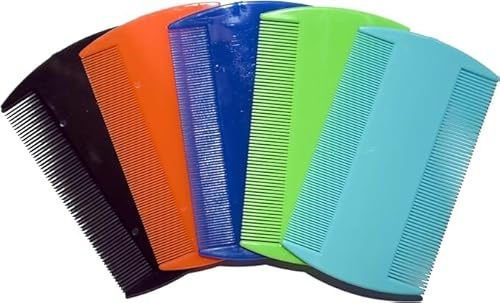 5 pettini in plastica a denti fini su entrambi i lati per una rimozione delicata ed efficace dei pidocchi in bambini e adulti