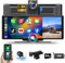 Wireless Carplay Android Auto Display mit 2.5K Dashcam Auto Vorne Hinten 10.26 Zoll Touchscreen Carplay Display Tragbarer Driveplay mit Rückfahrkamera Bluetooth Mirror Link Siri 64G TF-Karte