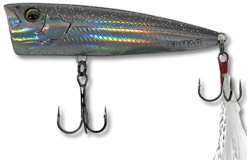 Topwater Köder LMAB Splash Vibe 70F, 7 cm Popper Angeln, bleifrei, Popper Angelköder, Oberflächen Wobbler, Oberflächenköder Hecht, Plopper Angeln, Barsch, Rapfen Köder