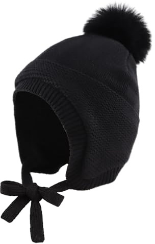 XIAOHAWANG Baby Wintermütze mit Ohren Warme Babymütze Baby Mädchen Jungen Winter Baby Mütze Handschuhe Ohrenklappen Mütze mit Fleece