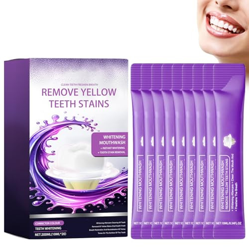 Whitening Mouth Wash Mundspülung für die Tägliche Zahnreinigung, Mouthwash alkoholfreie Mundspülung anhaltende Frische für Gesunde Zähne und Gesundes Zahnfleisch