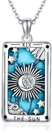ONEFINITY Western Neckalce S925 Sterling Silver Cowboy Boot/Tarot Card/Cow Skull/Horseshoe/Arrow Turquoise Pendant Necklace Cowgirl Cowboy Western Country Jewellery Gifts for Women Men