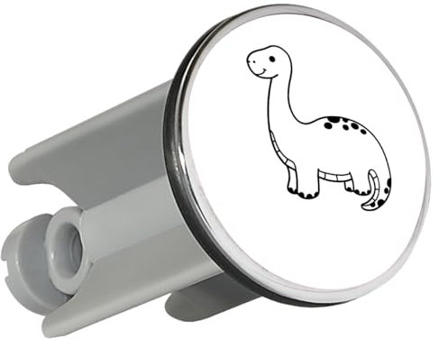 Huuraa Waschbeckenstöpsel Brontosaurus Dinosaurier Geschenk 4cm für Waschbecken Abflussstopfen Brontosaurus Geschenkidee