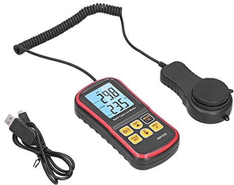 FLEXMAN Digitales Beleuchtungsstärkemessgerät, 0~200000Lux/0~20000Fc Handlichtmessgerät, Industrielles Multifunktions Lux Messgerät mit LCD Hintergrundbeleuchtungsanzeige