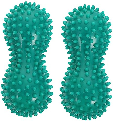 Palline da Massaggio a Riccio per Piedi e Braccia 2 Pezzi Pvc | Verde, Formato Piccolo e Leggero, Uso in Fitness e Sport, Aiuta Rilassamento Muscolare