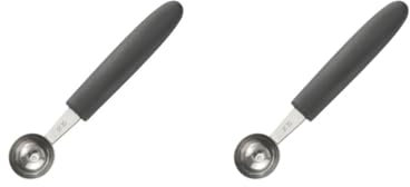 2 Set Melon Baller Scoops Made with Stainless Steel Durable Multi-Functional Stainless Steel Ice Cream Scoops Wide Application 30MM Round