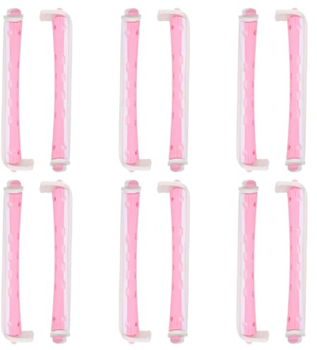 PACKOVE Hair Curlers Perm Rods 12pcs Flexible Curling Tools for Long and Short Hair Styling Salon -ready for Women