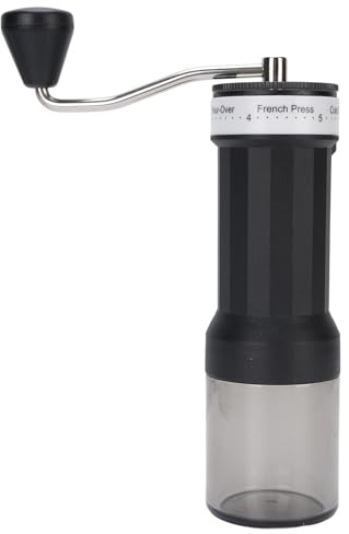YDuupxe Molinillo de café Manual, 40 Ajustes Ajustables, Manivela Portátil, Molinillo de Cerámica con Molienda Constante para Prensa Francesa, Camping, Oficina de Viajes (BLACK)
