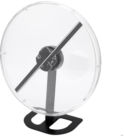 Fabater Ventilatore con Ologramma 3D, Proiettore con Ologramma con 224 Perline Luminose a LED, Display Pubblicitario Olografico, Proiettore di Immagini e Video per Eventi, Fiere (1#)