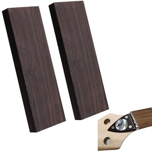 Legname esotico in legno di ebano, 120 x 40 x 10 mm, in legno massiccio di | lusso, billetta scura, materiale per manico fai da te, blocco intarsio per strumenti musicali, legno per intaglio e anelli