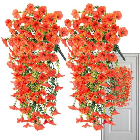 Artificiella petunia blommor för utomhusbruk 2 Stycken Imiterade Blommor